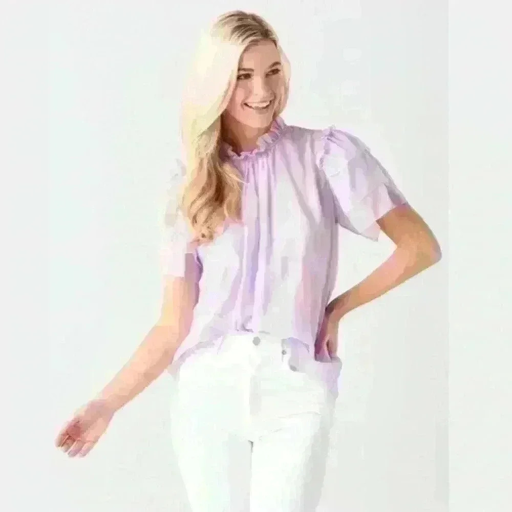 Hunter Bell Blair Top in Lilac/Light Purple Size Medium NWOT